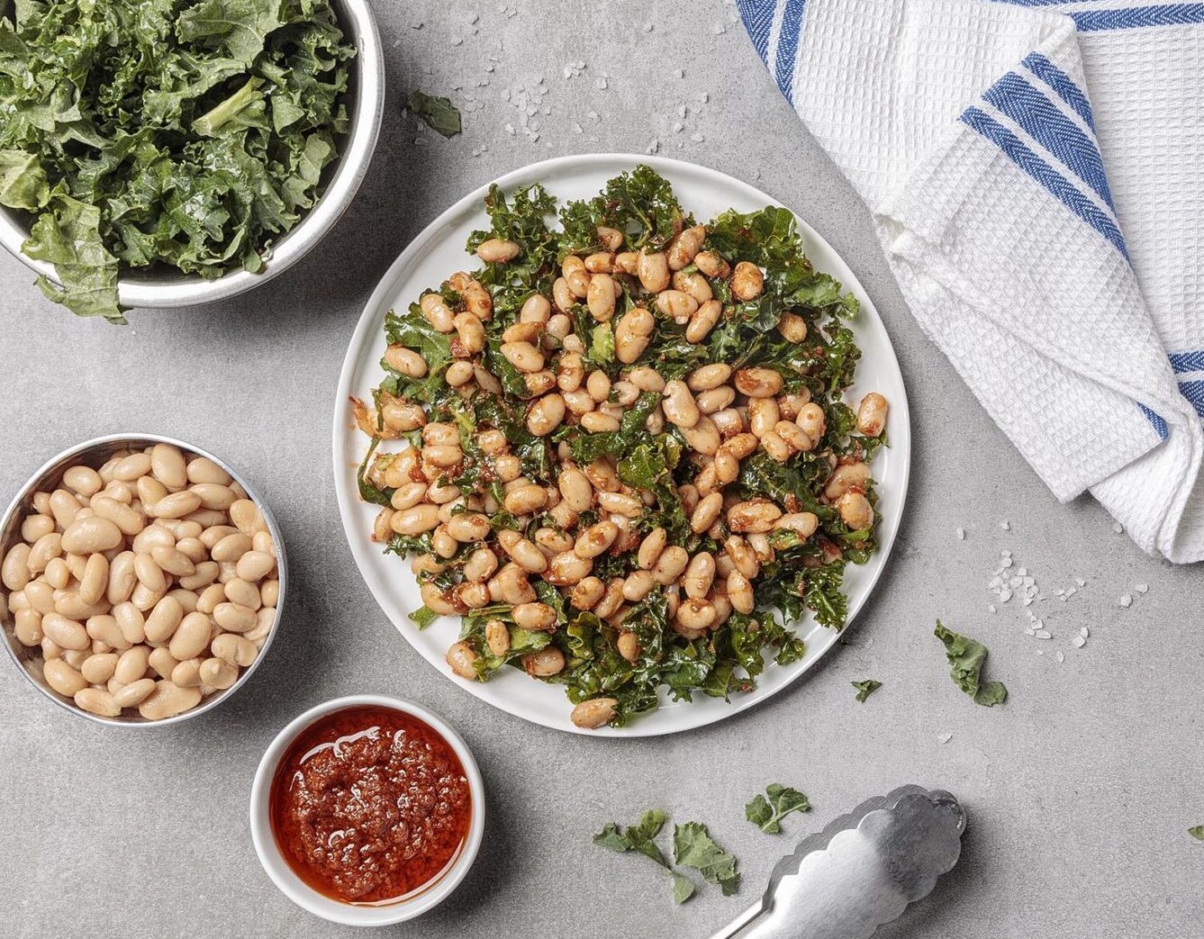 bean and kale salad